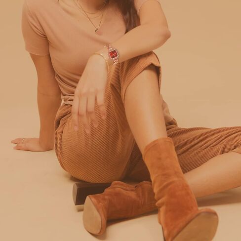 ساعات CakCity الكلاسيكية للنساء ساعات ذهبية وردية مع حزام فولاذي ساعة نسائية أنيقة للنساء ساعة يد كوارتز تناظرية هدايا لها in Kuwait