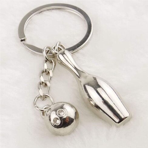 سلسلة مفاتيح للبولينج على شكل سلسلة مفاتيح للسيارة، عالية التحمل للرجال والنساء - عبوة من 2 in Kuwait