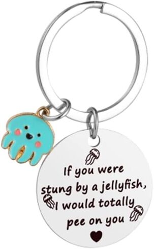 COLORFUL BLING Friendship Funny Jellyfish Keychain Funny Friendship Gift for Teen Birthday Graduation Gifts in Saudi Arabia