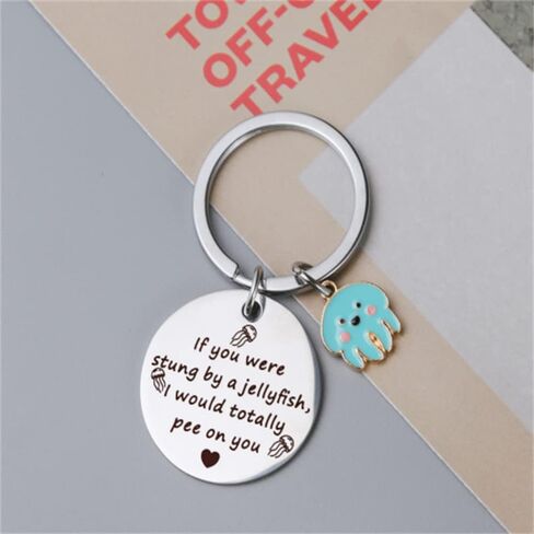 COLORFUL BLING Friendship Funny Jellyfish Keychain Funny Friendship Gift for Teen Birthday Graduation Gifts in Saudi Arabia