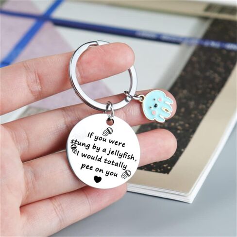 COLORFUL BLING Friendship Funny Jellyfish Keychain Funny Friendship Gift for Teen Birthday Graduation Gifts in Saudi Arabia