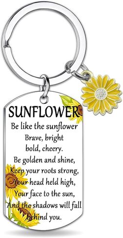 ichrati Sunflower Gifts for Women Inspirational Positive Gift for Teen Girls Motivational Encouragement Gift Idea for friend Female Graduation Gift for Daughters Sisters Divorce Uplifting Keychain in Saudi Arabia