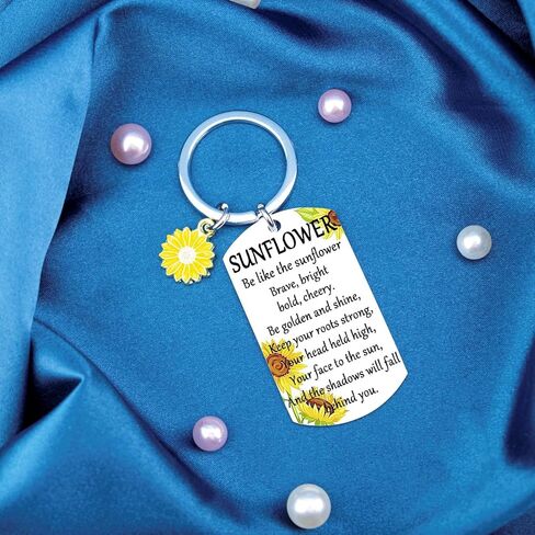 ichrati Sunflower Gifts for Women Inspirational Positive Gift for Teen Girls Motivational Encouragement Gift Idea for friend Female Graduation Gift for Daughters Sisters Divorce Uplifting Keychain in Saudi Arabia