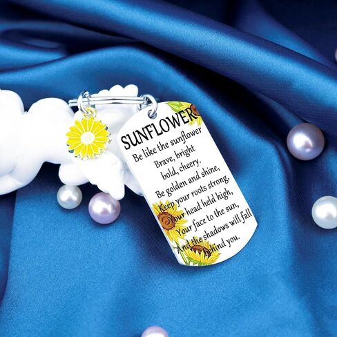 ichrati Sunflower Gifts for Women Inspirational Positive Gift for Teen Girls Motivational Encouragement Gift Idea for friend Female Graduation Gift for Daughters Sisters Divorce Uplifting Keychain in Saudi Arabia