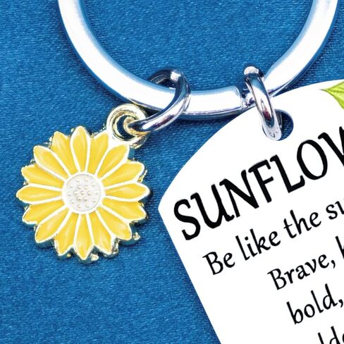 ichrati Sunflower Gifts for Women Inspirational Positive Gift for Teen Girls Motivational Encouragement Gift Idea for friend Female Graduation Gift for Daughters Sisters Divorce Uplifting Keychain in Saudi Arabia