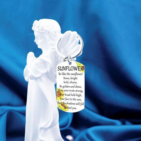 ichrati Sunflower Gifts for Women Inspirational Positive Gift for Teen Girls Motivational Encouragement Gift Idea for friend Female Graduation Gift for Daughters Sisters Divorce Uplifting Keychain in Saudi Arabia