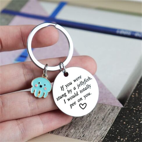 COLORFUL BLING Friendship Funny Jellyfish Keychain Funny Friendship Gift for Teen Birthday Graduation Gifts in Saudi Arabia