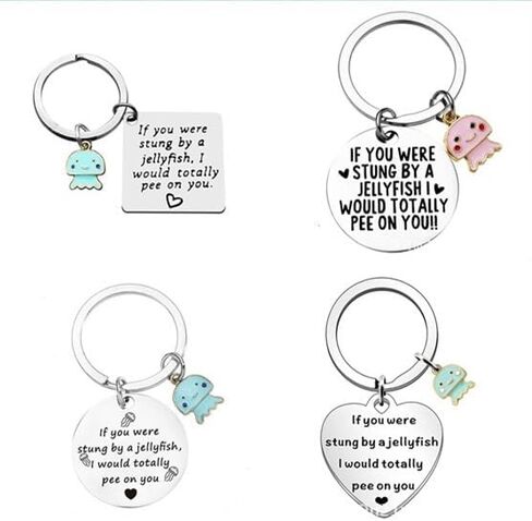 COLORFUL BLING Friendship Funny Jellyfish Keychain Funny Friendship Gift for Teen Birthday Graduation Gifts in Saudi Arabia