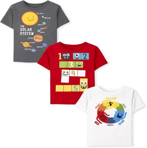 The Children's Place Toddler Boy Short Sleeve Graphic T-Shirt 3-Pack in Saudi Arabia