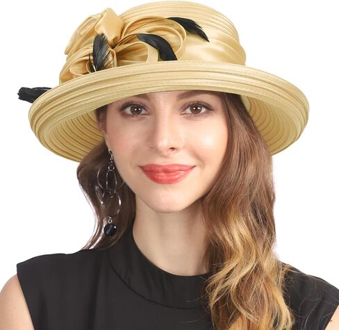 Women Kentucky Derby Church Hat Tea Party Wedding Bucket Hats in Kuwait