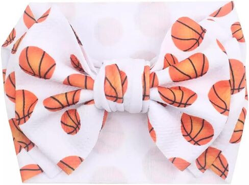 J&J Boutiques Basketball 7" Bow Headwrap - Baby Girls upto 4 years in Kuwait