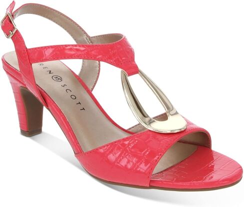 Karen Scott Womens Danee Crocodile Print Open Toe Heels in Kuwait