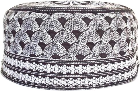 Kufi Men's Unisex Skull Cap Women's Solid Hat Hand Embroidery Caps Knitted Beanie Headwear Embroidered with Silk Threads in Kuwait