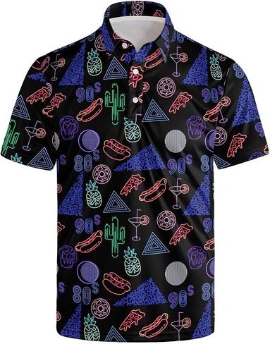Mens Golf Shirt Dry Fit Casual Short Sleeve in Kuwait