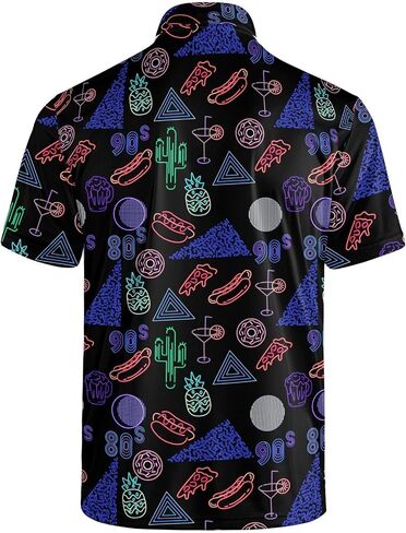 Mens Golf Shirt Dry Fit Casual Short Sleeve in Kuwait