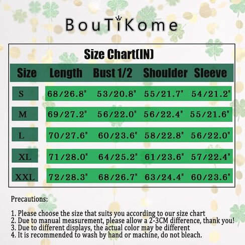 BOUTIKOME St Patricks Day Lucky بلوزات النساء الترتر بريق التصحيح شامروك قميص الشنيل المتضخم البرسيم البلوز القمم in Saudi Arabia