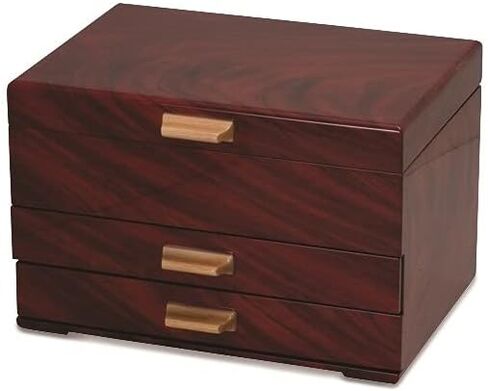 Diamond2Deal Mahogany Finish Jewelry Box for Women in Saudi Arabia