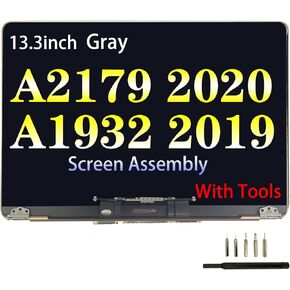 استبدال الشاشة لجهاز MacBook Air 13.3 بوصة A2179 2020 Year A1932 2019 Year Retina مجموعة شاشة LCD كاملة 2560x1600 EMC 3302 EMC 3184 (فضي) in Kuwait