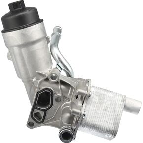 X AUTOHAUX Aluminum Engine Oil Cooler Filter Housing Assembly Adapter for Chevrolet Cruze Sonic Trax 1.4L 2011-2020 for Buick Encore 1.4L 2013-2020 88179-91400 55566784 650039