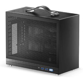 KXRORS S500 V2 - Mini-ITX PC Gaming Case • Front I/O USB 3.0 Type C Port • Cable Management • 280 Water-Cooling Ready • luminum Mini-ITX Motherboard • Small Portable PC Case-Black