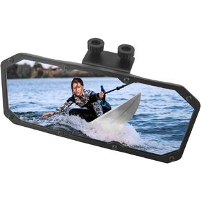 Boat Mirror，4"x11" Marine Mirror for Ski Boats Pontoon Boat Water Sport Wakeboarding Surfing with 0.4"-1.15" Windshield Frames