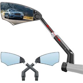 مرآة الدراجة، مرايا الدراجة للمقود، تدور 360 درجة بعدسات مضادة للوهج، مرآة رؤية خلفية آمنة لركوب الدراجات in Kuwait