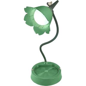 Himmel Flower Desk Lamp, Dimmable LED Kid Desk Lamp with 3 Colour Temperatures, Cordless Rechargeable Lamp with Touch Sensor and Flexible Arm, USB Bedside Lamp for Reading, Learning