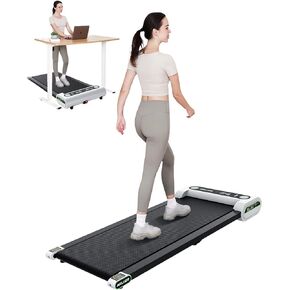 Walking Pad Treadmill Under Desk, Portable Treadmill with Bluetooth, Desk Treadmill up to 3.8 MPH Speed, Jogging Walking Treadmill for Small Space Home Fitness