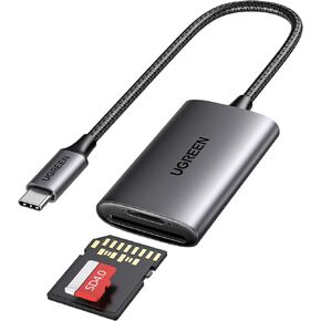 UGREEN UHS-II USB C SD Card Reader, USB C SD 4.0 Memory Card Reader Fast for SD Micro SD SDXC SDHC MMC RS-MMC UHS-II and UHS-I Cards for iPhone 15/15 Pro/Pro Max Cameras, Laptop, Tablet, Smartphone