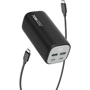 شاحن كمبيوتر محمول محمول من evatronic، بنك طاقة 20000 مللي أمبير في الساعة 70 وات شحن سريع 4 منافذ USB C PD 3.0 حزمة بطارية مع شاشة رقمية لأجهزة MacBook وDell XPS وHP وSamsung وiPhone 15 14 13 وSteam Deck in Kuwait