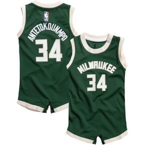 جيانيس أنتيتكونمبو ميلووكي باكس NBA للرضع من عمر 12 إلى 24 شهرًا إصدار Green Icon Edition Romper Onesie Player Jersey in Kuwait