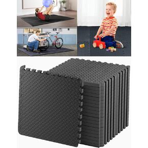 Puzzle Exercise Mat, 20 Tiles Foam Interlocking Exercise Mats - Floor Tiles for Gym Equipment and Cushion for Workouts