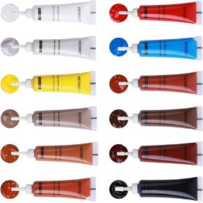 12 Colors Leather Repair Kit - for Furniture Car Seats Couches Sofa Shoes Boat, Leather Dye Restore Scratches Tears Holes, Purses Jacket Leather Paint, Vinyl Repair Kit Bonded Leather Genuine Italian…