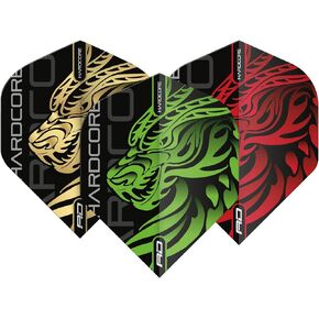 RED DRAGON Assorted Hardcore Dart Flight Packs - 3 Sets per Pack (9 Dart Flights in Total)