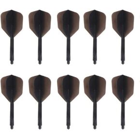 10PCS Black Dart Tail Set,Standard Dart Flights and Shafts one Piece Accessory Accessories Tools(10Pcs,Black)
