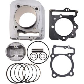 GOOFIT 89mm 440CC Big Bore Cylinder with Piston Rings Kit with Gaskets with Spark Plug Replacement for 400X TRX400EX TRX400X 1999-2008 1996-2014 12100-HN1-A7 ATV Quad