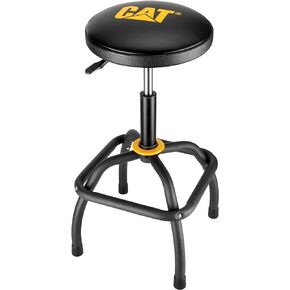 Cat Heavy-Duty Pneumatic Shop Stool, Wrinkle Powder Coat Finish, Black and Yellow - 980815ECE