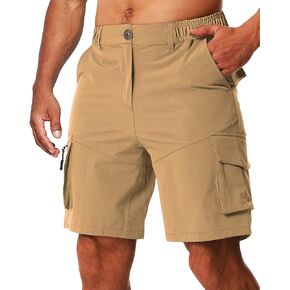 Mens Casual Work Shorts 9'' Stretch Quick Dry Cargo Shorts Men Summer Lightweight Tactical Hiking Shorts Fishing
