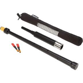 Long Bagpipe Practice Chanter 20.5 in, full size hole spacing, Nickel Plated Engraved Ferrule. Breathable Black Case. Bagpipes for Beginners Adult, 2 Bagpipe Practice Chanter Reeds
