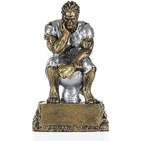 Decade Awards Monster Toilet Bowl Trophy - 6.5 Inch Tall | Monster Loser Award |Embrace Defeat with a Splash of Humor | Hilariously Perfect Last Place Beast Trophy - Engraved Plate on Request