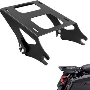 Detachable Two Up Tour Pack Pak Mount Luggage Rack Compatible Harley Davidson Touring Street Glide/Electra Glide/Road Glide/Road King 2014-2021 Black