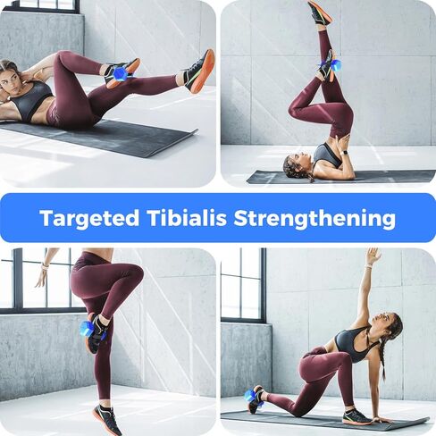 قطعتان من جهاز تدريب Varku Tibialis، أشرطة كاحل دمبل قابلة للتعديل، حزام كاحل ذراع من النايلون للدمبل، مدرب قوة تثبيت بخطاف وحلقة، بدون انزلاق، حزام فقط in Kuwait