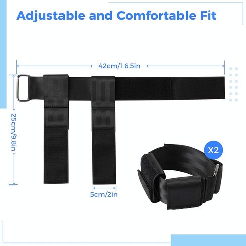 قطعتان من جهاز تدريب Varku Tibialis، أشرطة كاحل دمبل قابلة للتعديل، حزام كاحل ذراع من النايلون للدمبل، مدرب قوة تثبيت بخطاف وحلقة، بدون انزلاق، حزام فقط in Kuwait