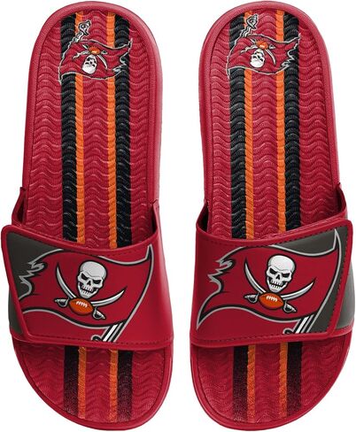 FOCO Tampa Bay Buccaneers NFL Mens Team Stripe Gel Slide - M in Saudi Arabia