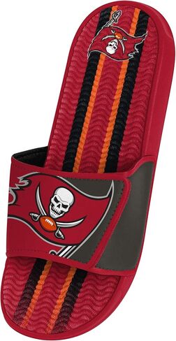 FOCO Tampa Bay Buccaneers NFL Mens Team Stripe Gel Slide - M in Saudi Arabia