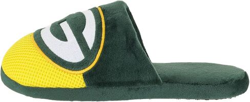 شبشب FOCO Green Bay Packers NFL للشباب بشعار Staycation - مقاس L (2-3) in Kuwait