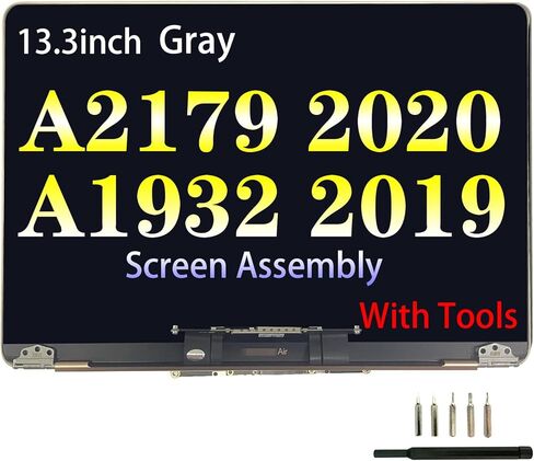 استبدال الشاشة لجهاز MacBook Air 13.3 بوصة A2179 2020 Year A1932 2019 Year Retina مجموعة شاشة LCD كاملة 2560x1600 EMC 3302 EMC 3184 (فضي) in Kuwait
