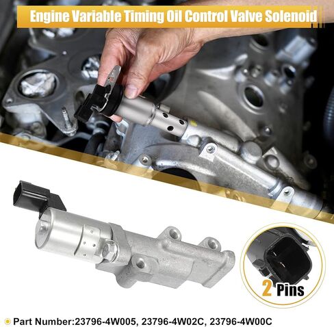X AUTOHAUX 23796-4W005 متغير صمام توقيت الملف اللولبي VVT لنيسان باثفندر 3.3 V6 1997-2004 صمام التحكم في زيت عمود الحدبات للمحرك in Saudi Arabia