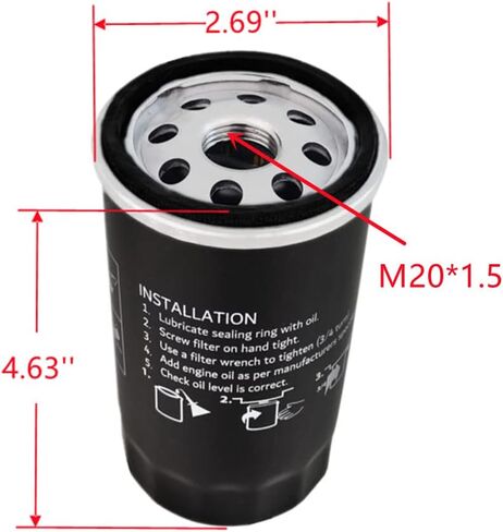 فلتر زيت 122-0836 مناسب لسلسلة RV QG 5500/7000 HGJAC HGJAB HGJAA ​​Spin-on Rep 01220836 B7238 PH10027 PH2875 in Kuwait