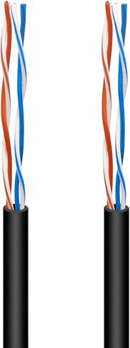CAT5 / CAT5e RJ11 Data Cable DSL Cable 15ft High-Speed DSL Modem Cable Twisted Wire UTP RJ11 6P4C Male to Male Black - 15 Feet in Saudi Arabia
